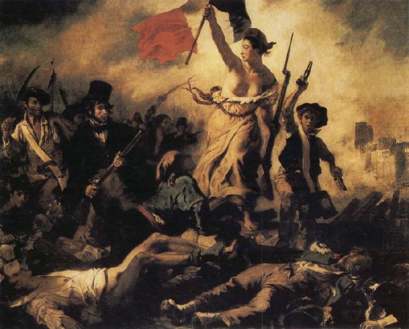 Eugene Delacroix Liberty Leading the People china oil painting image